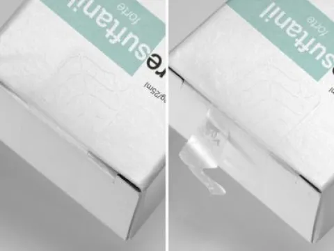 Das Multi-Tear Closure Label mit der Fiber-/Film-Tear Kombination bietet einen doppelten und zuverlässigen Manipulationsschutz