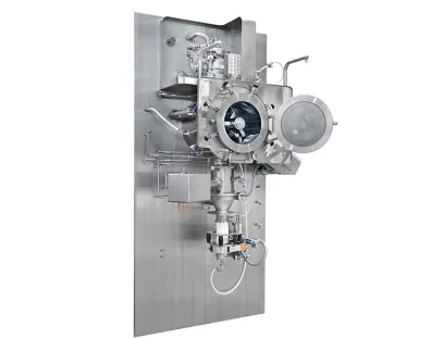 Vakuum-Schaufeltrockner (hier in Containment-Ausführung mit integrierter Siebmühle) bieten vielfältige verfahrenstechnische Vorteile, Bild: Gebrüder Lödige Maschinenbau Vakuum-Schaufeltrockner VT von Lödige Maschinenbau (hier in Containmentausführung mit integrierter Siebmühle) bieten vielfältige verfahrenstechnische Vorteile