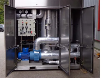 Blick ins Innere: Der modulare Aufbau des Alaska-Systems ermöglicht einfache Wartung, flexible Erweiterung und nahtlose Integration in bestehende Prozessanlagen, Bild: Air Liquide Temperaturregelung: Das Alaska-System ist modular aufgebaut, dies ermöglicht einfache Wartung, flexible Erweiterung und nahtlose Integration in bestehende Prozessanlagen