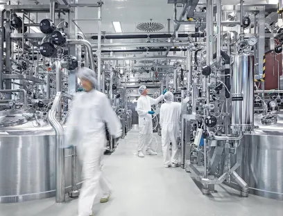 Biopharmazeutische Produktion bei Boehringer Ingelheim, Bild: Boehringer Ingelheim Biopharmazeutische Produktion bei Boehringer Ingelheim